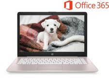 HP Stream 14" Intel 2.6GHz 64GB SSD 4GB RAM Office365 1Yr Webcam Win10S PINK
