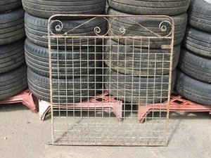 VINTAGE INDUSTRIAL MESH METAL IRON GARDEN ALLEY SIDE GATE, 92cm H x 87cm W Q - Picture 1 of 4