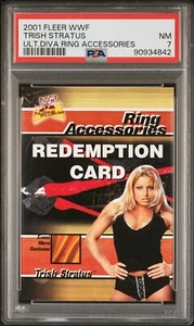 2001 Fleer WWE WWF Ultimate Divas Ring Accessories Trish Stratus PSA 7 - Picture 1 of 2