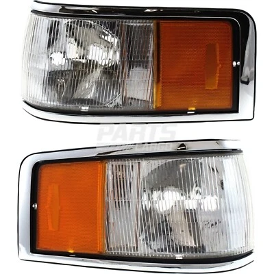 New Left & Right Corner Light Lens And Housing FOR1990-1994 Lincoln Town Car - Image 1 of 4