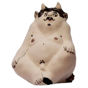 Karl Heinz Richter sitzender Teufel , Höhe 14 cm - Skulptur/Bildhauer NEU - Bild 1 von 1