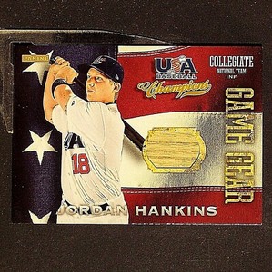 JORDAN HANKINS ROOKIE 2013 USA Baseball Champions Game Gear Bats #8 Chicago Cubs