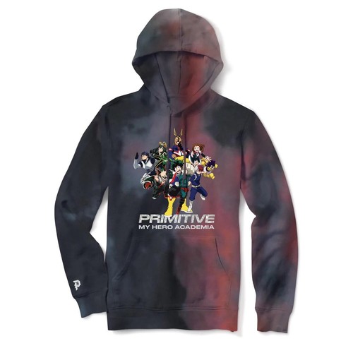 VETEMENTS MY HERO ACADEMIA X PRIMITIVE TIEDYE PULLOVER FELPA CON CAPPUCCIO (M)