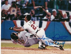 LONNIE SMITH ATLANTA BRAVES 1991 NL CHAMPS ACTION SIGNED 8x10 - Picture 1 of 1