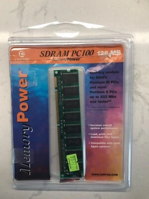 Centon 128MB PC100 SDRAM - 168 Pin DIMM 16x64-10ns - 128MBPC100 - Image 1 of 2