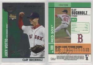 2008 Topps Co-Signers Silver Green /200 Clay Buchholz Joey Votto Rookie RC