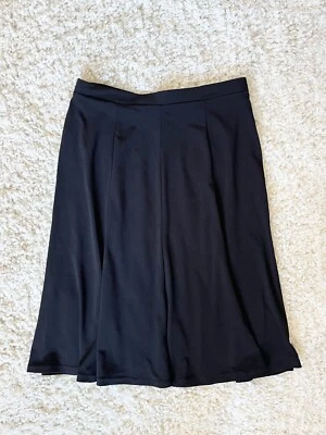 Falda George Stretch Negra Hasta la Rodilla Calce y Acampanada Talla S Mezcla de Poliéster Foto 1 de 3