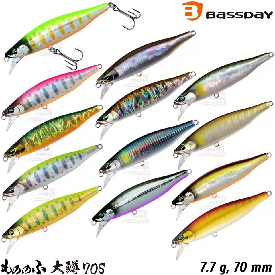 Bassday Mononofu Omasu 70S 7.7 g, 70 mm  Sinking Trout Minnow - Image 1 of 2