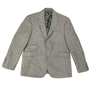 Joseph Abboud Blazer Men 40 Short Grey Wool Silk Blend Nova Fites Italian Fabric - Picture 1 of 15