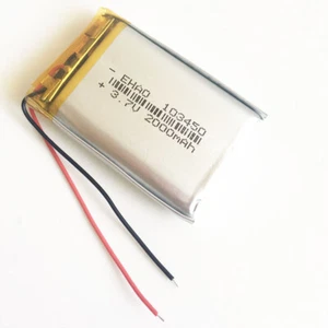 3.7V 2000mAh Lipo Li Polymer Rechargeable Battery For Camera Laptop GPS 103450 - Picture 1 of 8