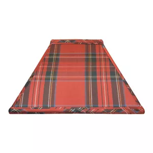 Interiors 1900 Rochamp Alice 12in Antique Royal Tartan Square Silk Shade - Picture 1 of 4