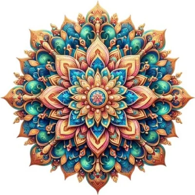 Bunte Mandala Blume Wandkunst Schlafzimmer Fenster Dekor Van Vinyl Aufkleber Aufkleber - Bild 1 von 4