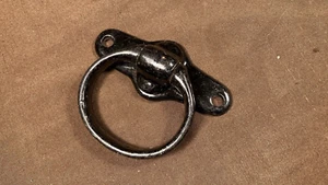 Antique Cast Iron Ring Pull Furniture Drawer Pull Chest Hardware - Picture 1 of 8