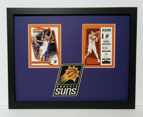 Devin Booker Phoenix Suns Display Framed 2 Cards NBA Basketball Plaque Cover