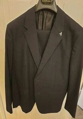 Theory MEN Navy Windowpane Plaid Stripe Wool Suit- 44RUS Blazer/36US Trousers - Image 1 of 4