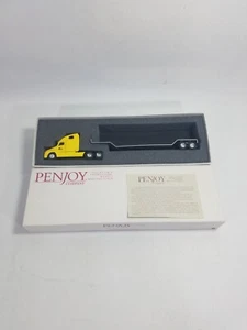 Penjoy Diecast 1/64 Freightliner Penjoy camion da costruzione con rimorchio Drop Deck - Foto 1 di 9