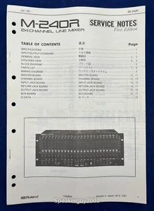 Original Roland Line Mixer Serviceinweise - Handbuch / M-240R - Bild 1 von 1