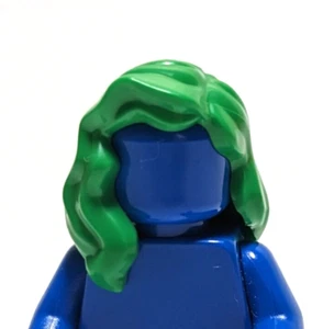 Lego - Minifigura de pelo - Verde de longitud media, parte sobre hombro, hembra - Imagen 1 de 2
