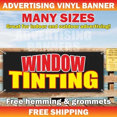 TINTADO DE VENTANAS Publicidad Banner Vinilo Malla Letrero AUTOMÓVIL AUTO HOGAR Tinte Foto 1 de 4