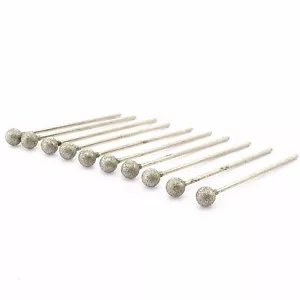 10 Stck. Diamantschleifkronen 10 mm 3/8 Zoll kugelförmig Schnitzgrate Werkzeuge für Stein - Bild 1 von 12