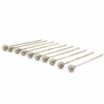 10Pcs Diamond Grinding Bits 10 mm 3/8" Spherical Carving Burrs Tools for Stone - Image 1 of 4