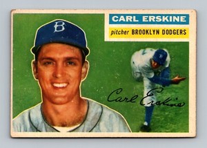 1956 Topps #233 Carl Erskine VG-VGEX Brooklyn Dodgers Baseball Card