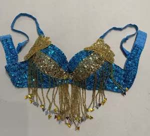 Reggiseno Carnevale Samba Pietra Arcobaleno Danza del Pancia Reggiseno con Filo - 36B - Foto 1 di 4