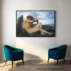 Fallen Angel by Alexandre Cabanel Canvas/Poster Wall Art - Vintage French Print - Picture 1 of 10