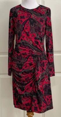 NWT Ralph Lauren size 6 red multi paisley sheath dress $145 - Image 1 of 4