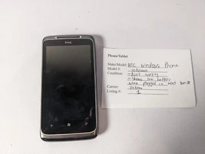 HTC Windows -Unknown Carrier - Sold as is PARTS or REPAIR Listing#1 - Photo 1 sur 4