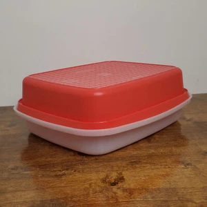 Tupperware Season-Serve Marinade Container Large Red 1294 New BBQ Marinating Box - Picture 1 of 7
