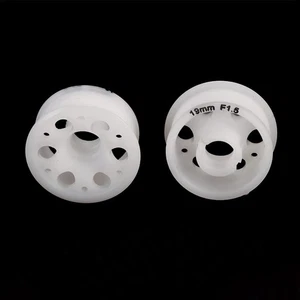 PN Racing 6-Spoke Delrin 8.5x19mm F1.5 Flanged Wheel 2 pcs White For Mini-Z 2WD - Picture 1 of 2