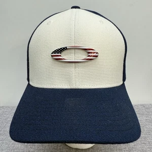 Cappello berretto Oakley Tin Can Tincan LX 1 elasticizzato bandiera americana blu navy/bianco piccolo/medio - Foto 1 di 7