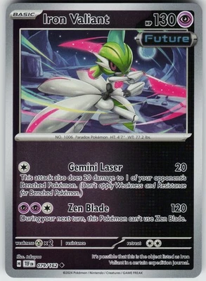 Pokemon Iron Valiant 079/162 SV05: Temporal Forces NM Reverse Holo card - Image 1 of 2