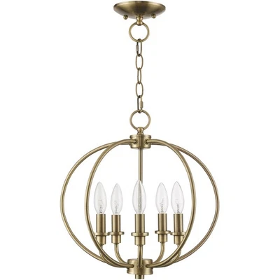 Livex Lighting 4665-01 Milania Mini Chandelier Antique Brass - Image 1 of 4