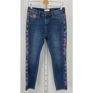 SUNDANCE Floral Embroidered Primrose Jeans Zip Fly Medium Wash Blau Größe 29 - Bild 1 von 10