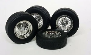 KK 1/18 Scale - 4x Ferrari Wheels & Tyres Spoked Rims model car Modify etc - Picture 1 of 3