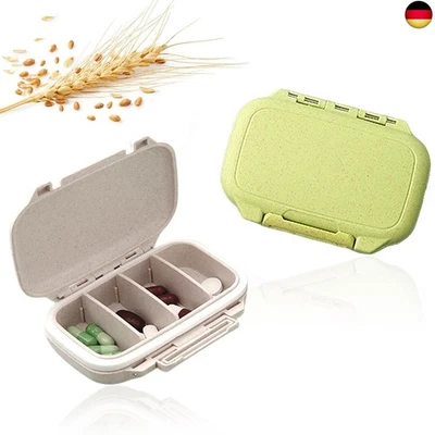 ECHEHI FORMAT BADARTIKEL Echehi 2pcs Tablettenbox mit Herausnehmbaren Fächern, Pillendose Klein für U