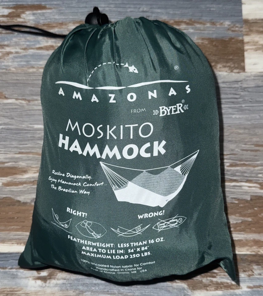 Hamaca para mosquitos Amazonas de Byer ultraligera de nailon para acampar red para insectos Foto 1 de 1