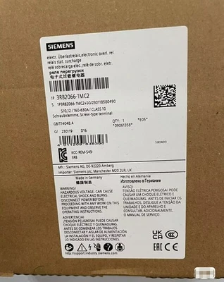 New Factory Sealed  Siemens 3RB2066-1MC2 Electronic Overload Relay Free Shipping - Image 1 of 2