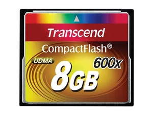 Transcend 8 GB CompactFlash Memory Card - 600x Speed (TS8GCF600) - Picture 1 of 1