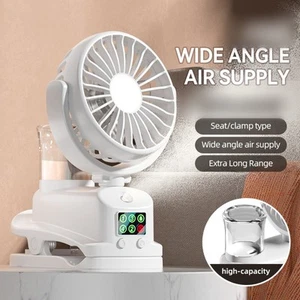Tragbarer 4 Geschwindigkeiten Clipon Nebel Ventilator mit einstellbarem gerichte - Bild 1 von 14