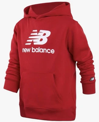 Sudadera con capucha polar premium New Balance para niños, roja, talla mediana 10/12, nueva con etiquetas Foto 1 de 4