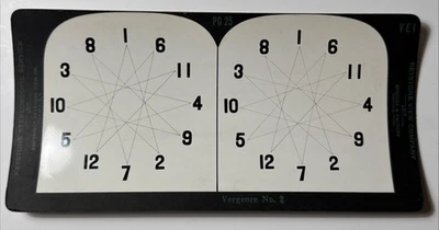 Tarjeta estereoscópica montaña 1906 Keystone Vergence tratamiento ocular prueba Foto 1 de 4