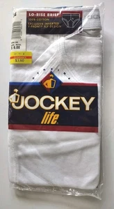 Calzoncillo Jockey LIFE Trophy Lo-rise blanco talla 34 nuevo de colección 1996 nuevo - Imagen 1 de 2