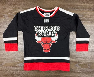 Chicago Bulls NBA Baumwolle auf Langarm bestickt Shirt Kinder Größe 4 Neu mit Etikett - Bild 1 von 10