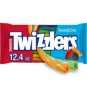 TWIZZLERS Twists Rainbow Flavored Licorice Style, Chewy Candy Bag, 12.4 oz - Picture 1 of 6