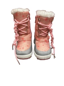 Wasserdichte Schuhe Schneestiefel Thermo Winter Rosa mit Reißverschluss Gr. 7 - Bild 1 von 7