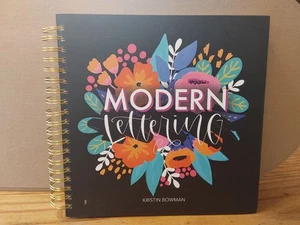 Modern Lettering Kristin Bowman Spiral Bound Practice Letters Calligraphy Book - Picture 1 of 9