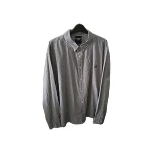 Kangol Mens Checked Long Sleeved Shirt Blue And White 2 Xl . Vgc - Picture 1 of 6
